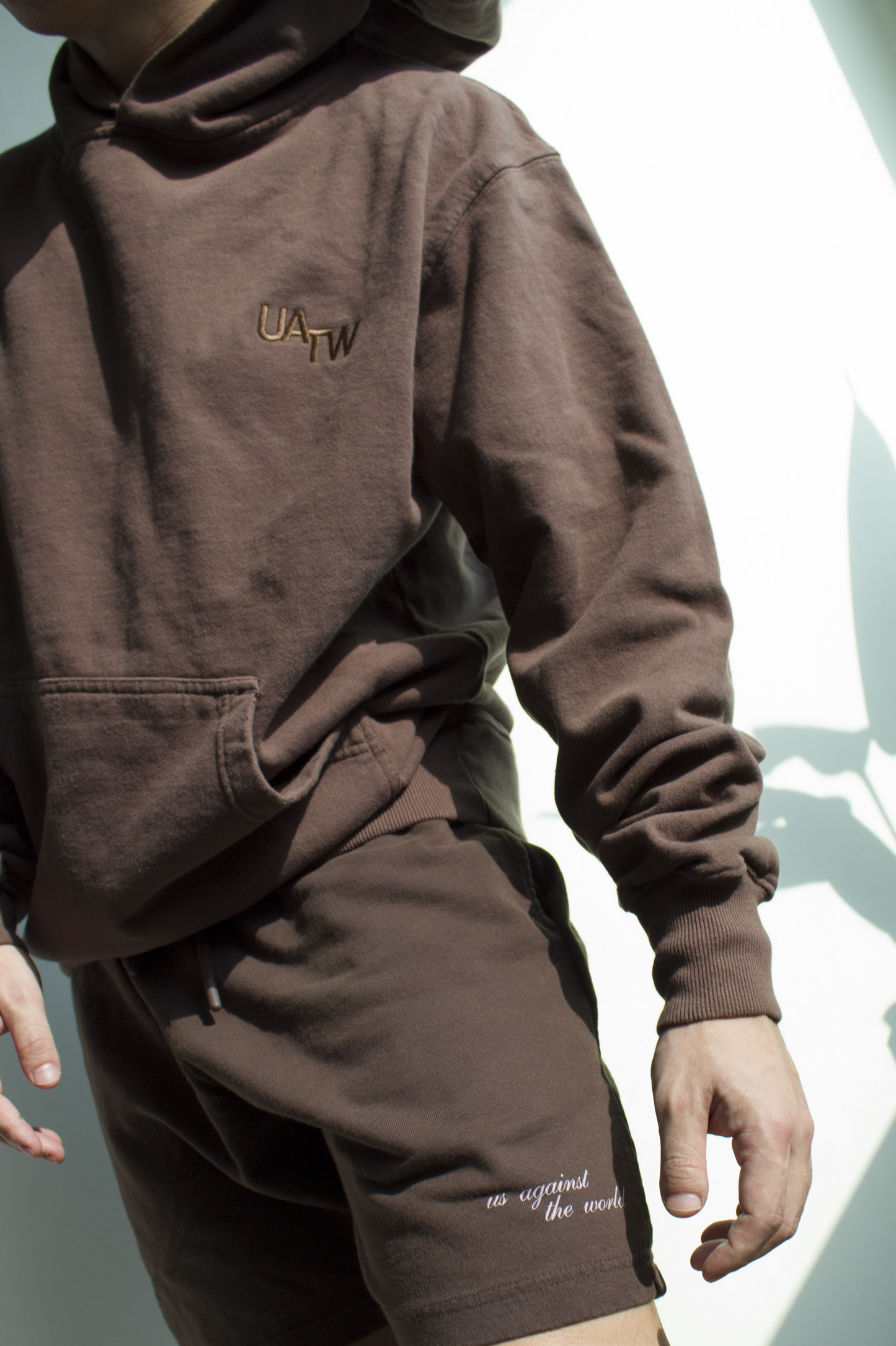 LOGO TERRY SHORTS - VINTAGE MOCHA
