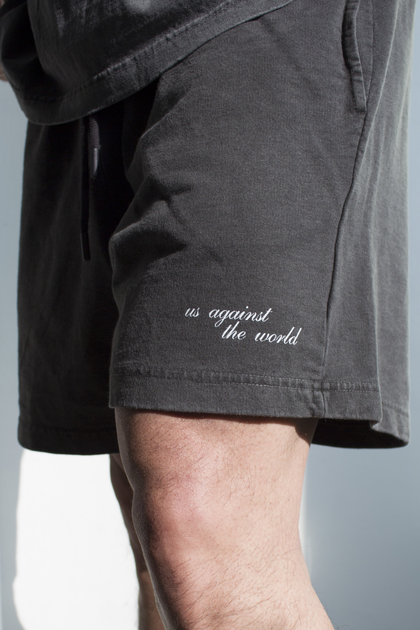 LOGO TERRY SHORTS - VINTAGE GREY