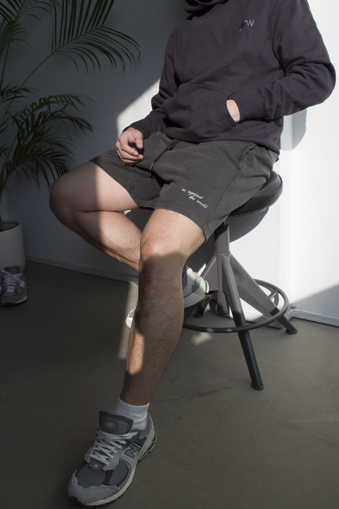 LOGO TERRY SHORTS - VINTAGE GREY