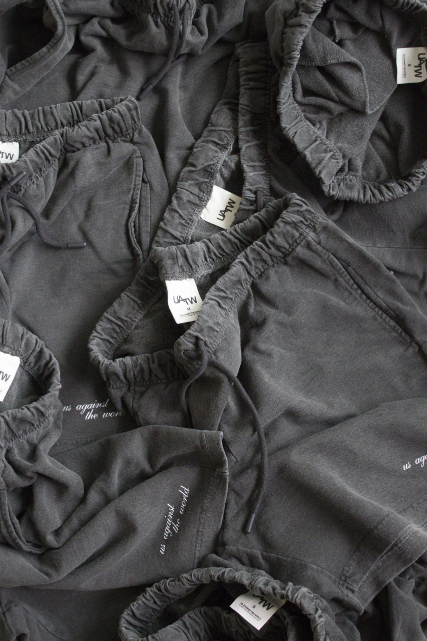LOGO TERRY SHORTS - VINTAGE GREY