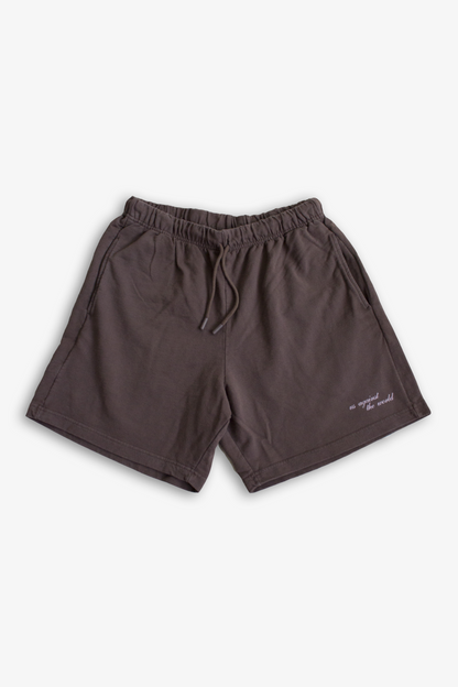 LOGO TERRY SHORTS -  VINTAGE MOCHA