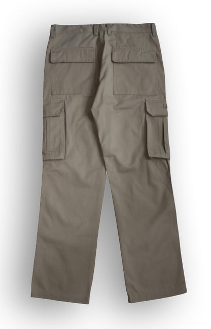 EMBROIDERED LOGO CARGO PANTS - KHAKI