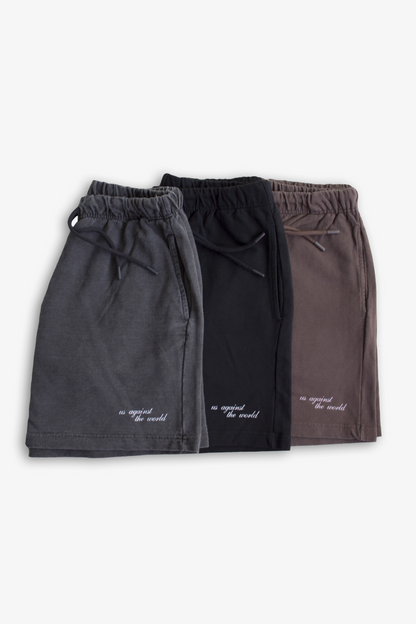 LOGO TERRY SHORTS -  VINTAGE MOCHA